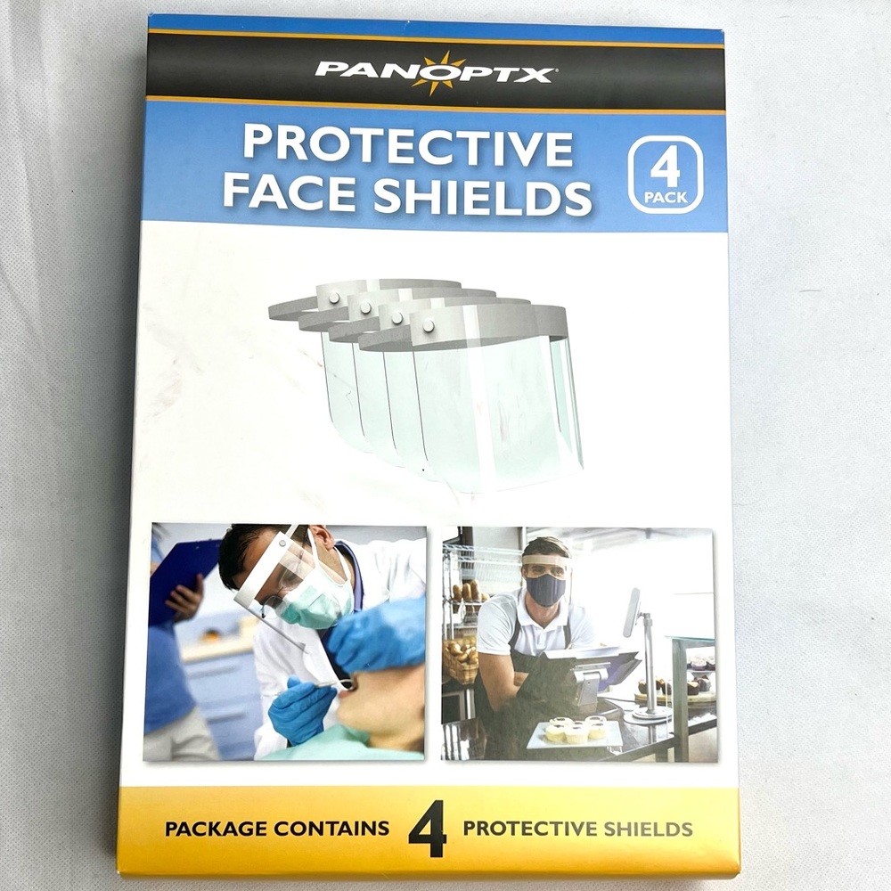 Panoptx Protective Face Shield 4pc Box.